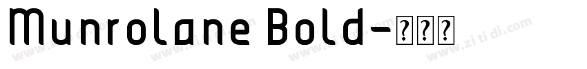 Munrolane Bold字体转换